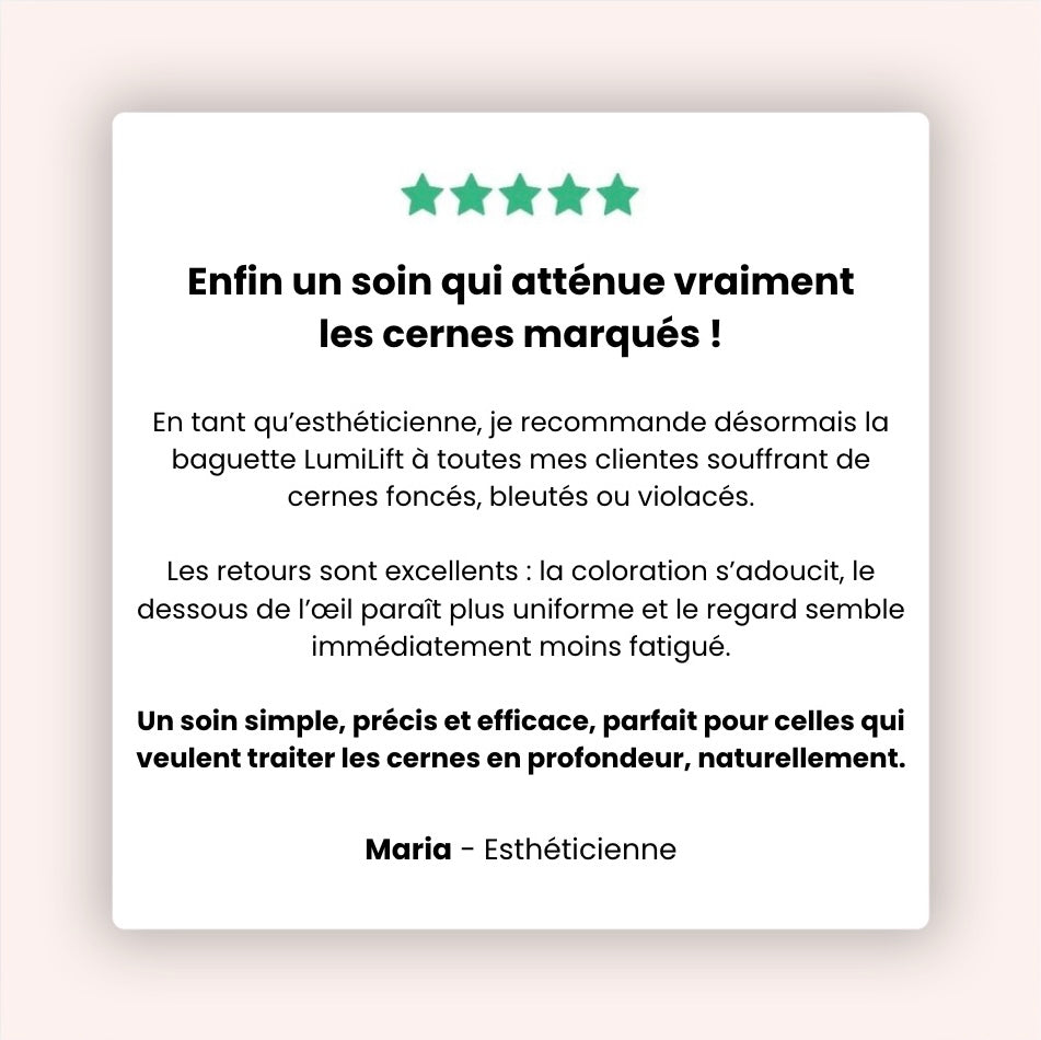 Soin du regard "LumiLift": Rituel anti-cernes pigmentées