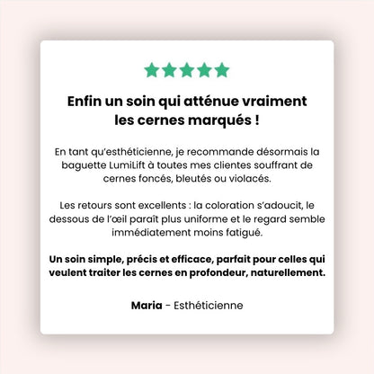 Soin du regard "LumiLift": Rituel anti-cernes pigmentées